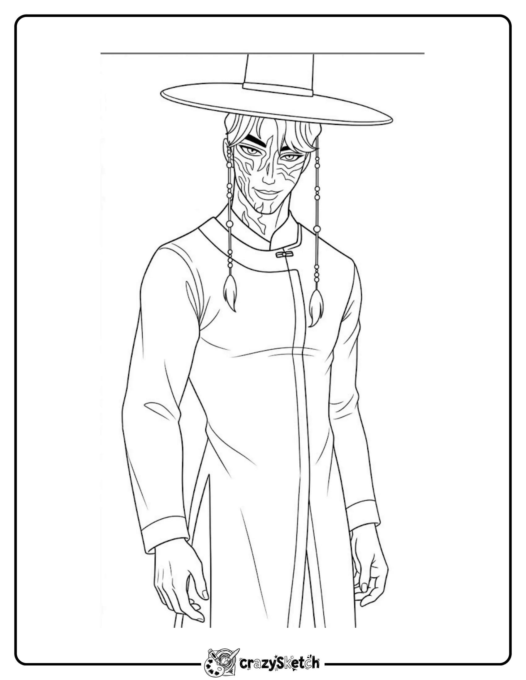 Saja Boys coloring page from KPop Demon Hunters