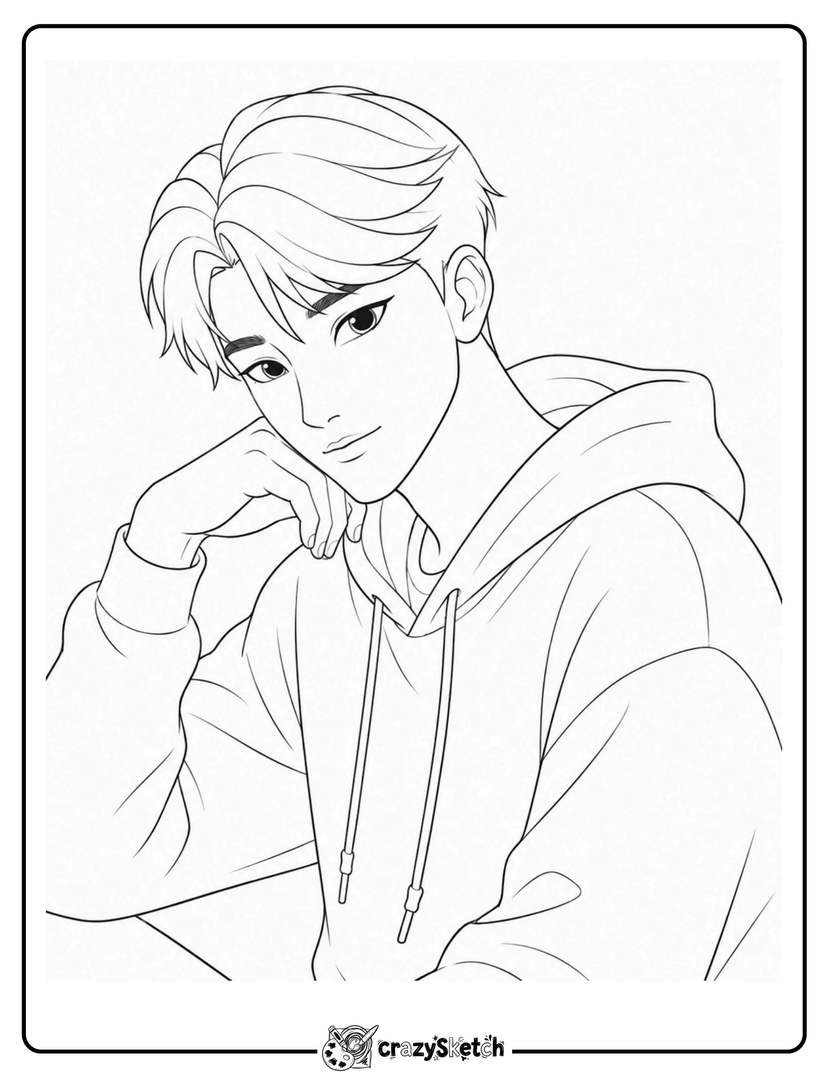 Jinu coloring page from KPop Demon Hunters
