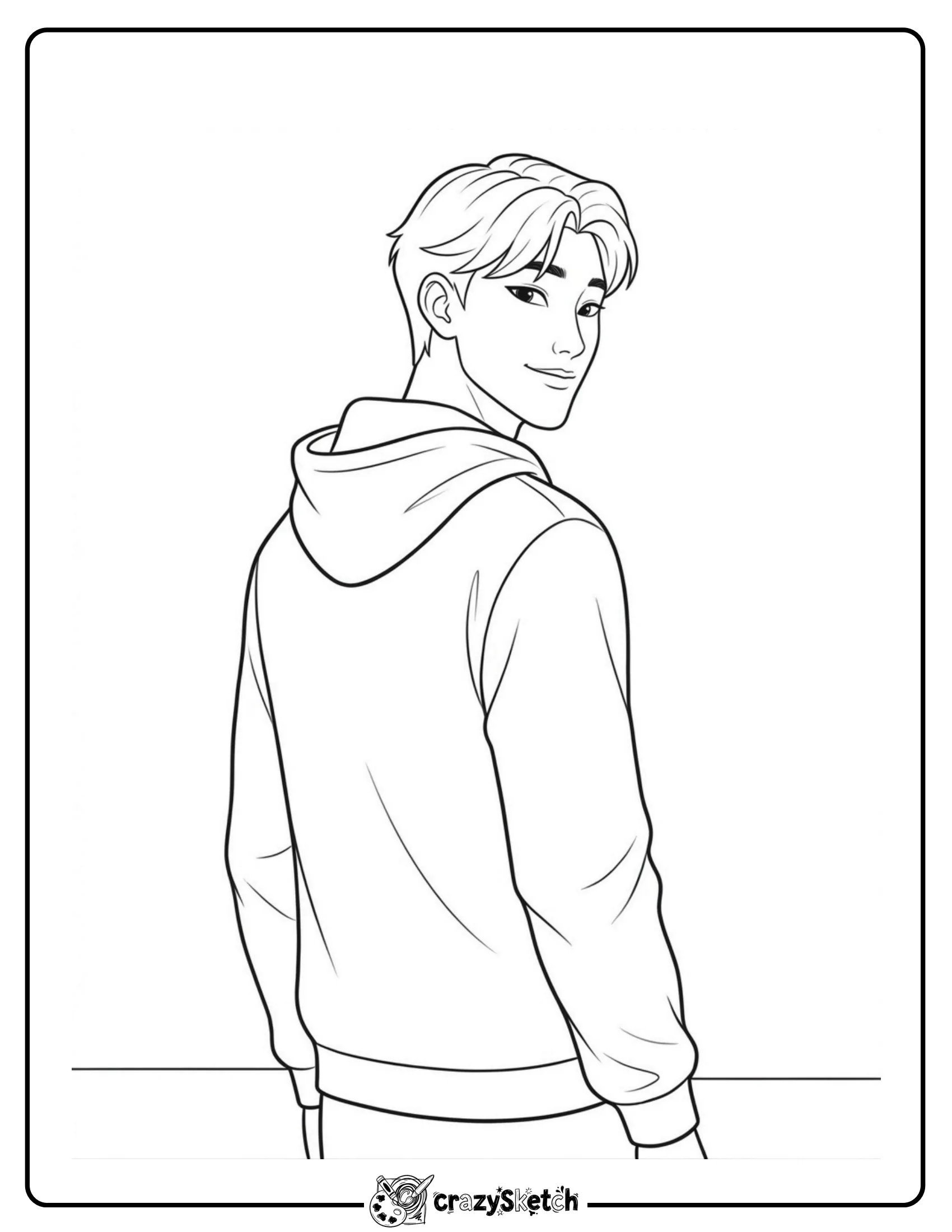 Jinu coloring page from KPop Demon Hunters