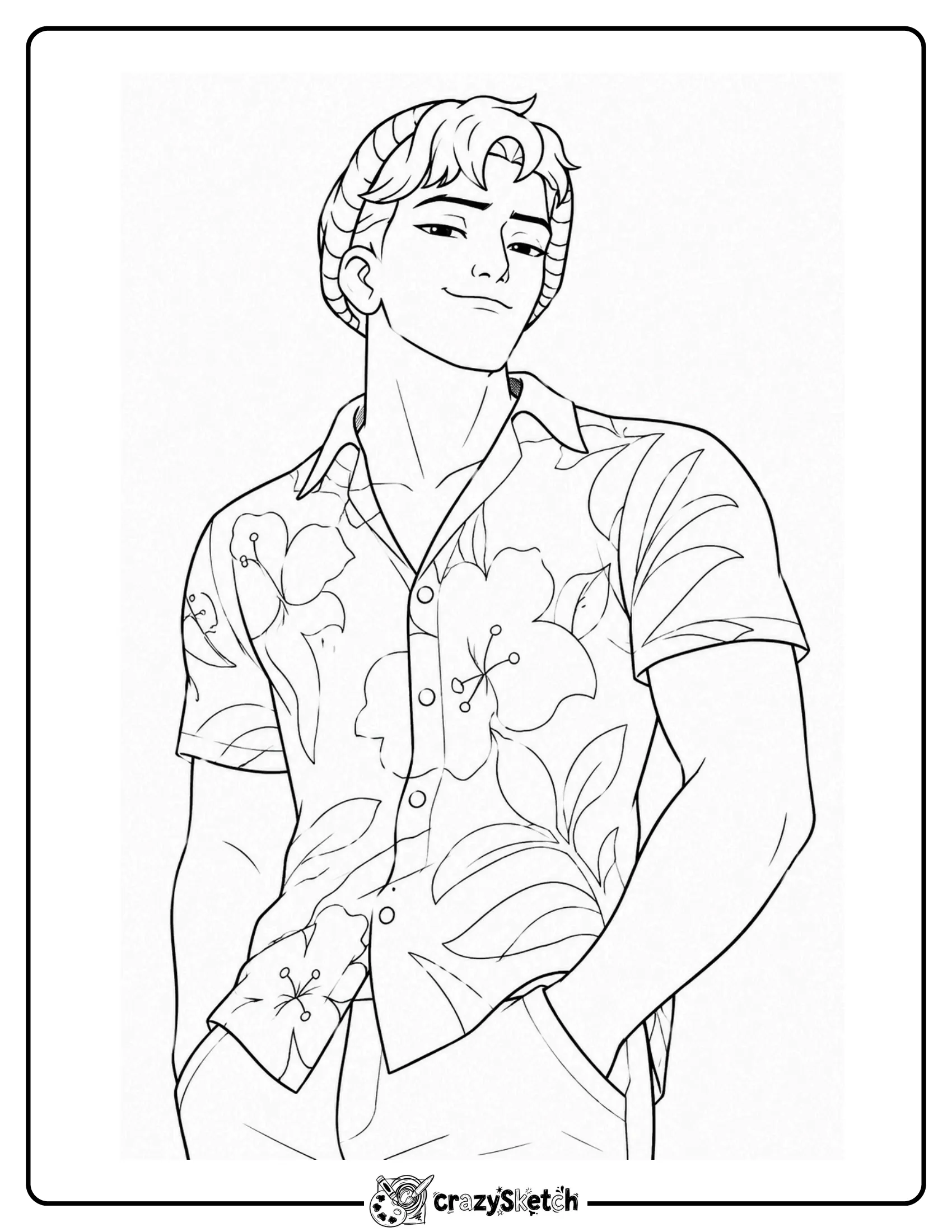 Jinu coloring page from KPop Demon Hunters