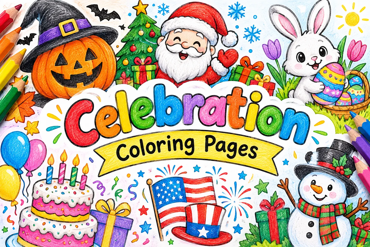 Celebration & Holiday Coloring Pages