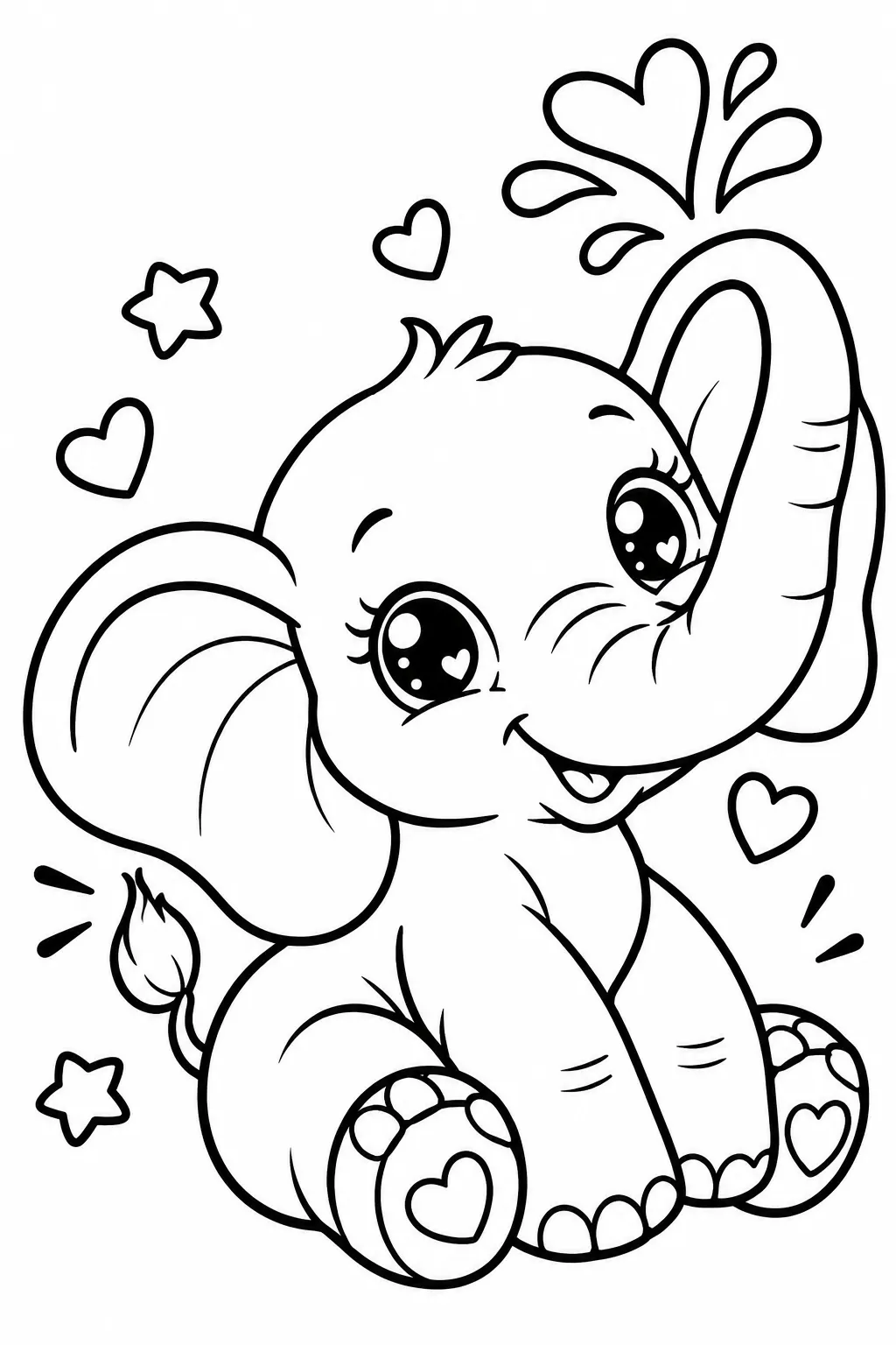 Elephant coloring page