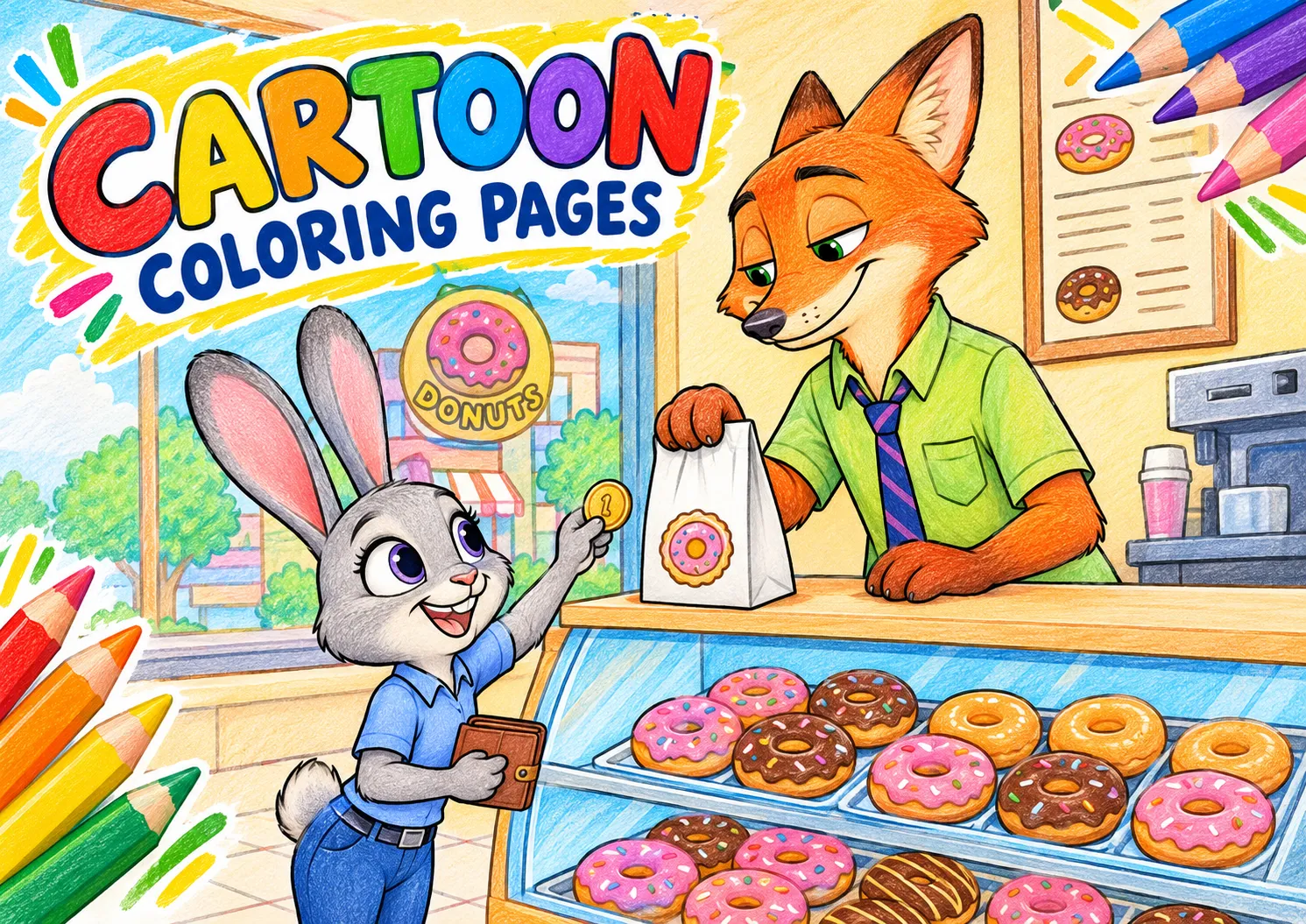 Zootopia coloring page