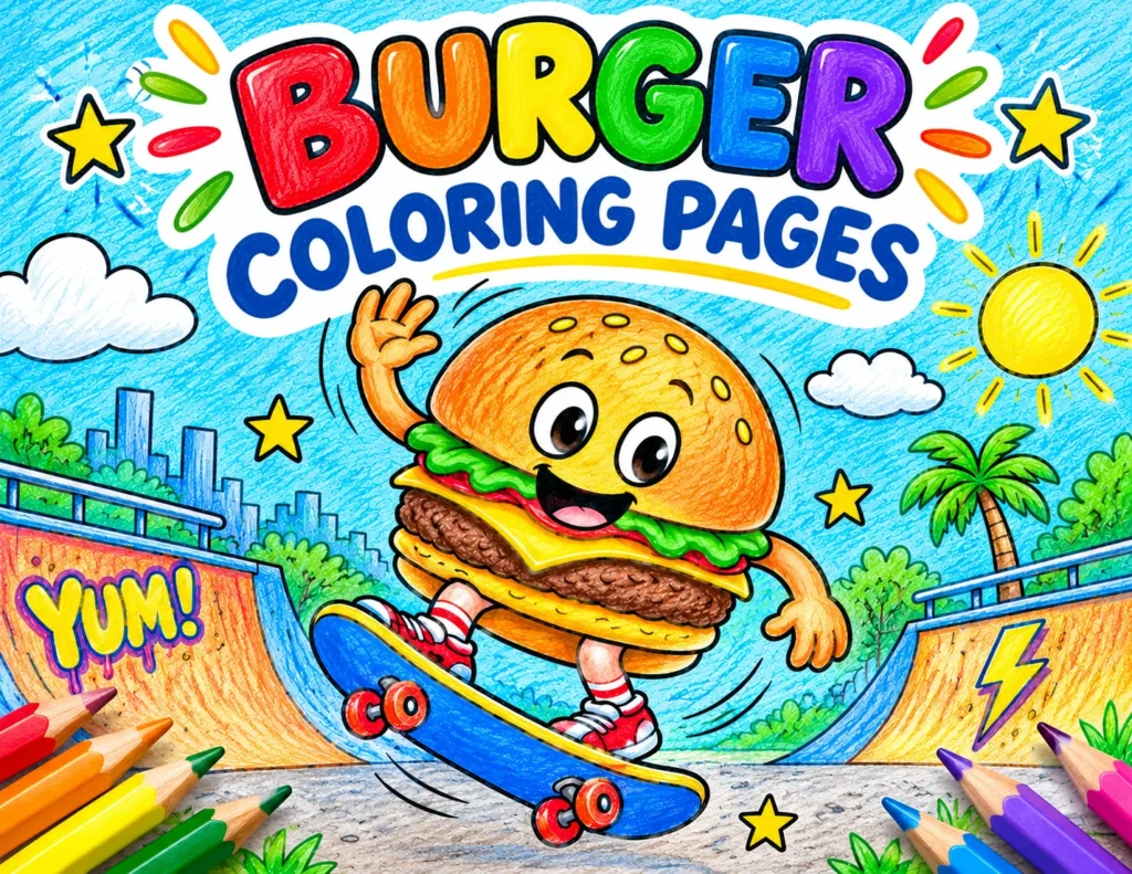 Burger Coloring Pages