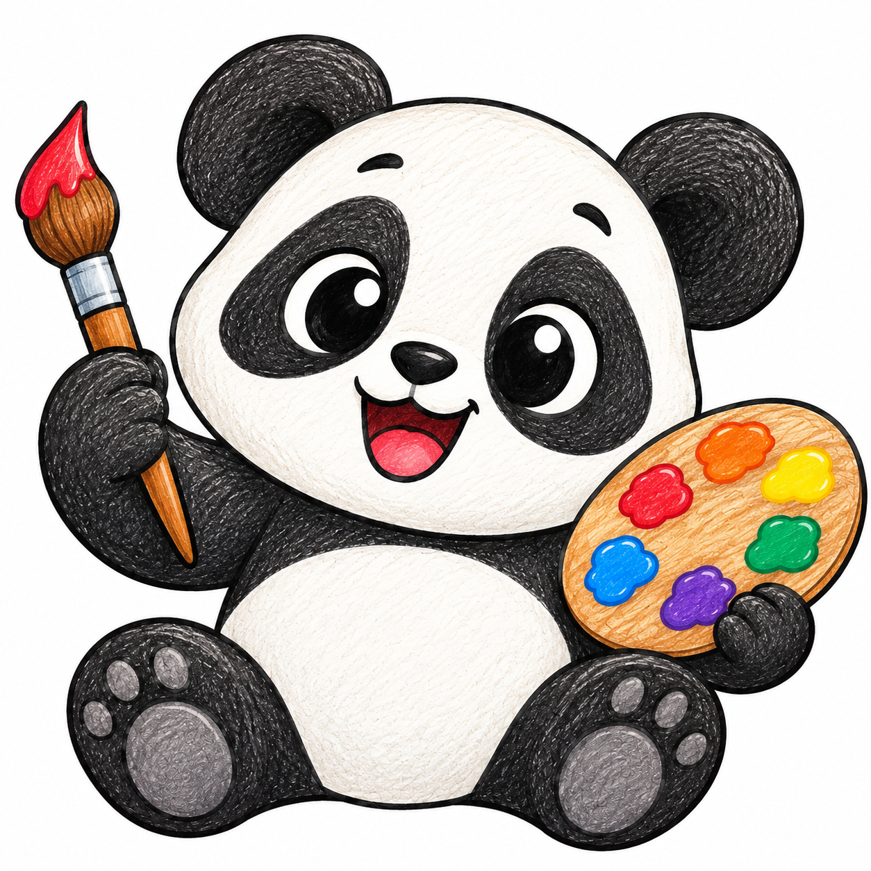 Panda coloring page
