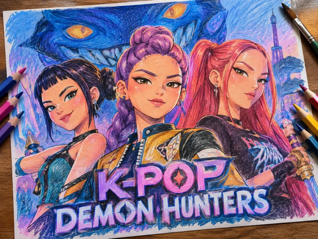 KPop Demon Hunters Coloring Pages