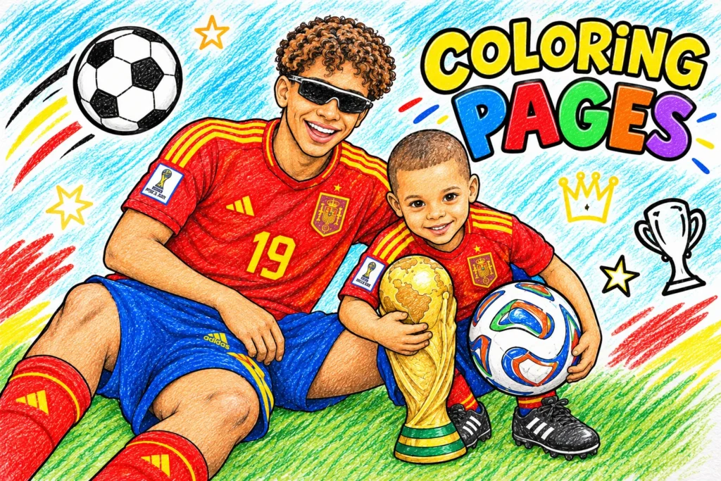Lamine Yamal Coloring Pages
